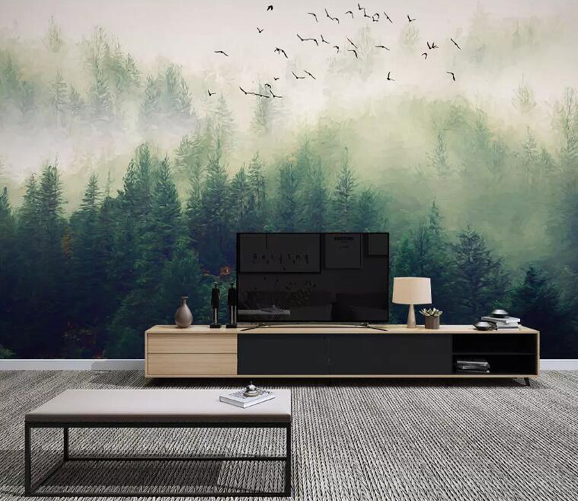 3D Foggy Forest WG90 Wall Murals
