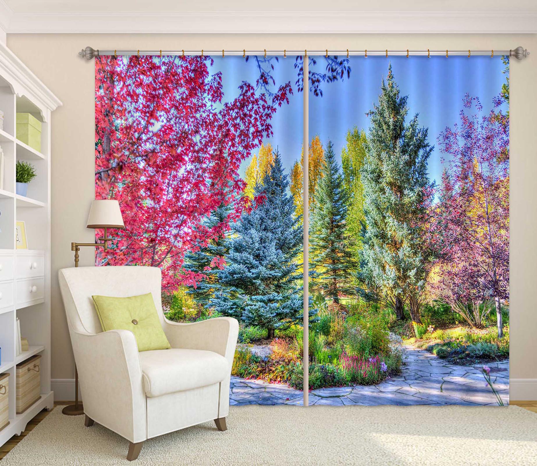 3D Forest Beauty 132 Curtains Drapes
