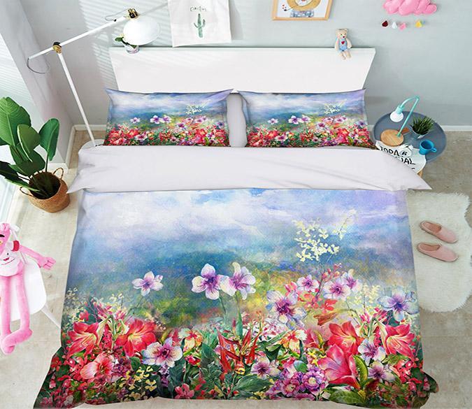 3D Flowers Painting 185 Bed Pillowcases Quilt