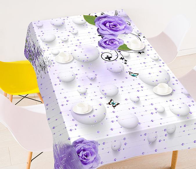 3D Flowers And Butterflies 23 Tablecloths