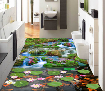 3D Fine Water 023 Floor Mural  Self-Adhesive Sticker Bathroom Non-slip Waterproof Flooring Murals