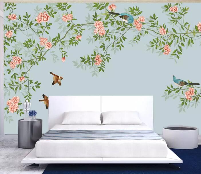 3D Floral Bird WG484 Wall Murals