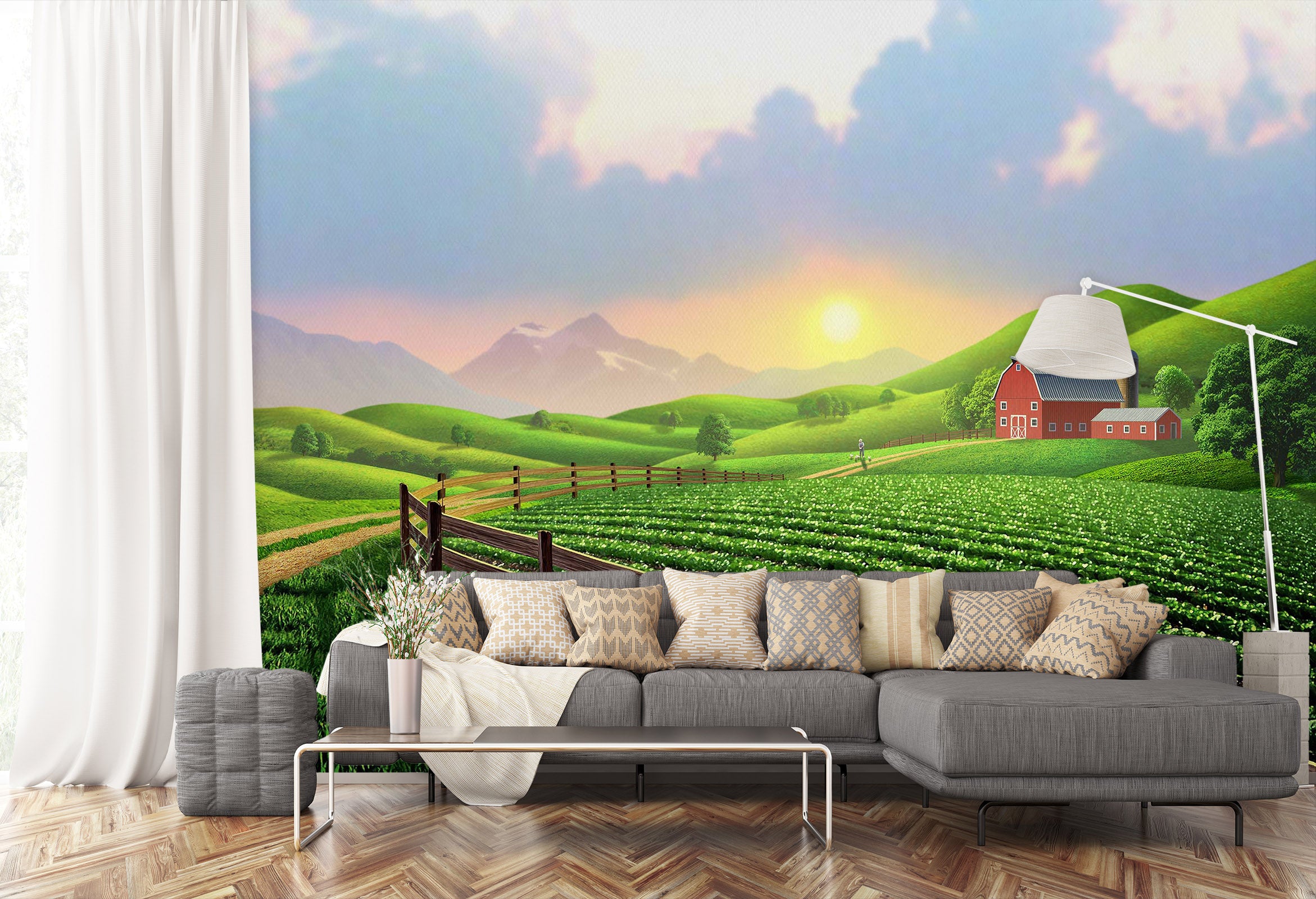 3D Farm 105 Jerry LoFaro Wall Mural Wall Murals