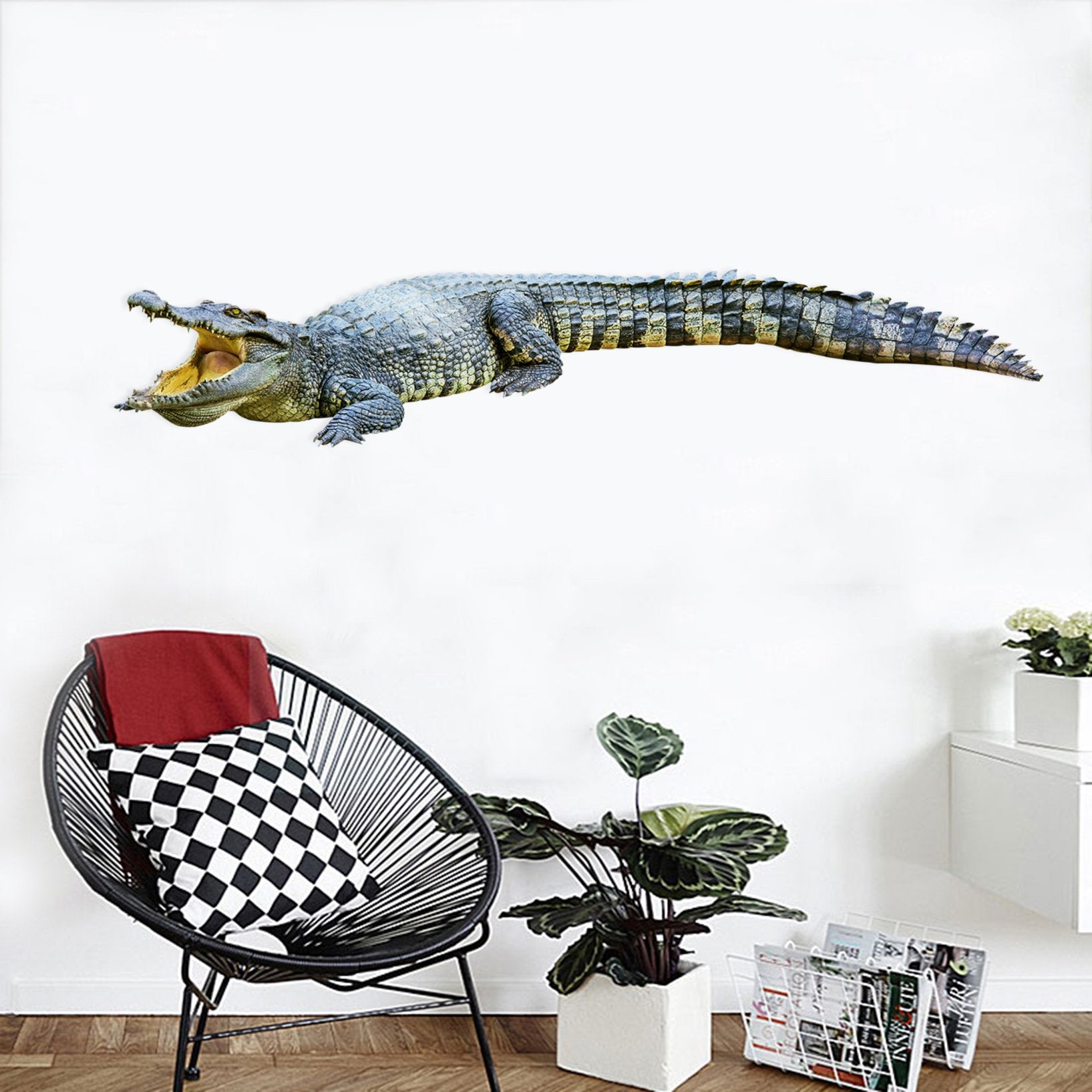 3D Fierce Crocodile 051 Animals Wall Stickers