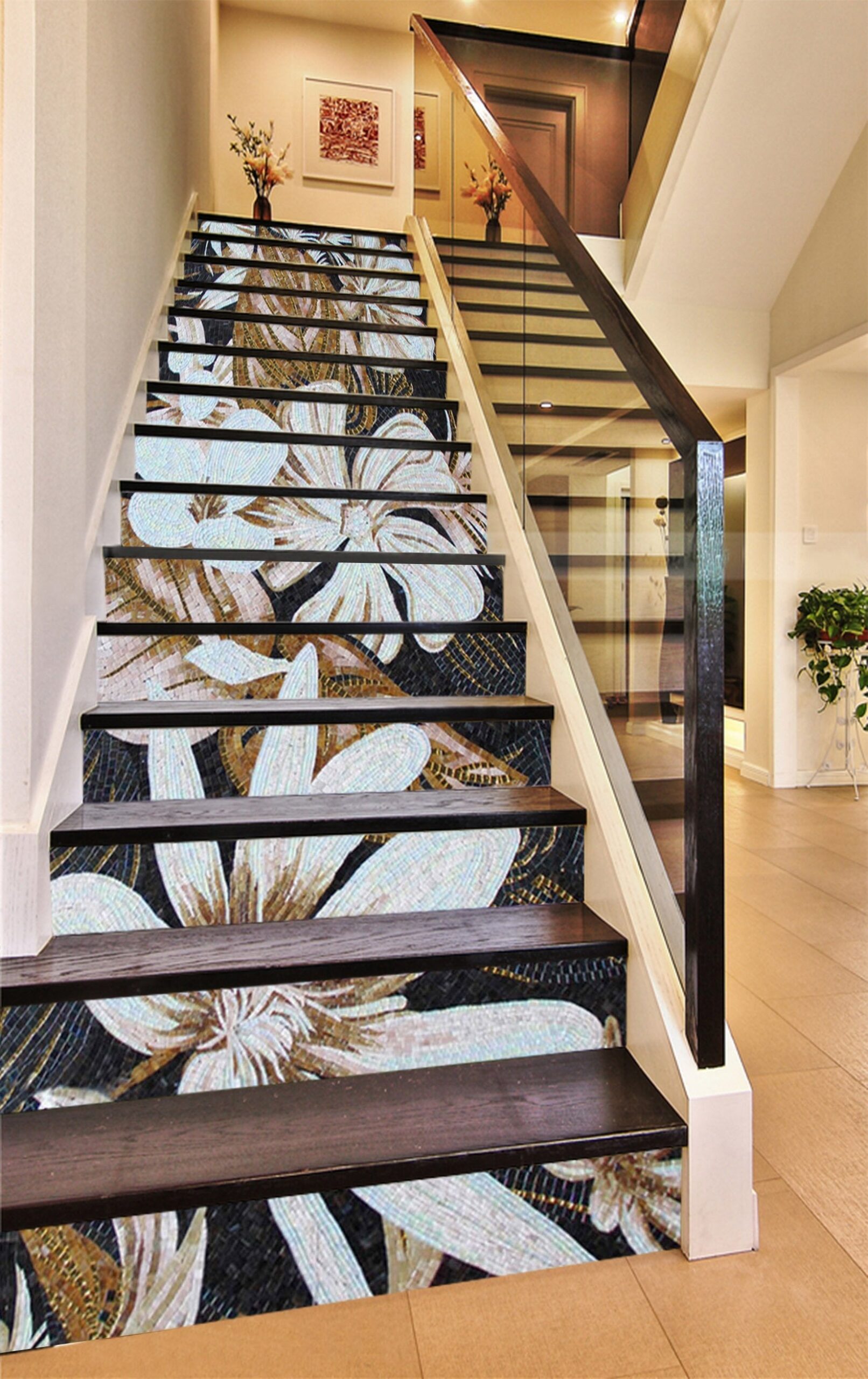 3D Flowers Pattern 1520 Stair Risers