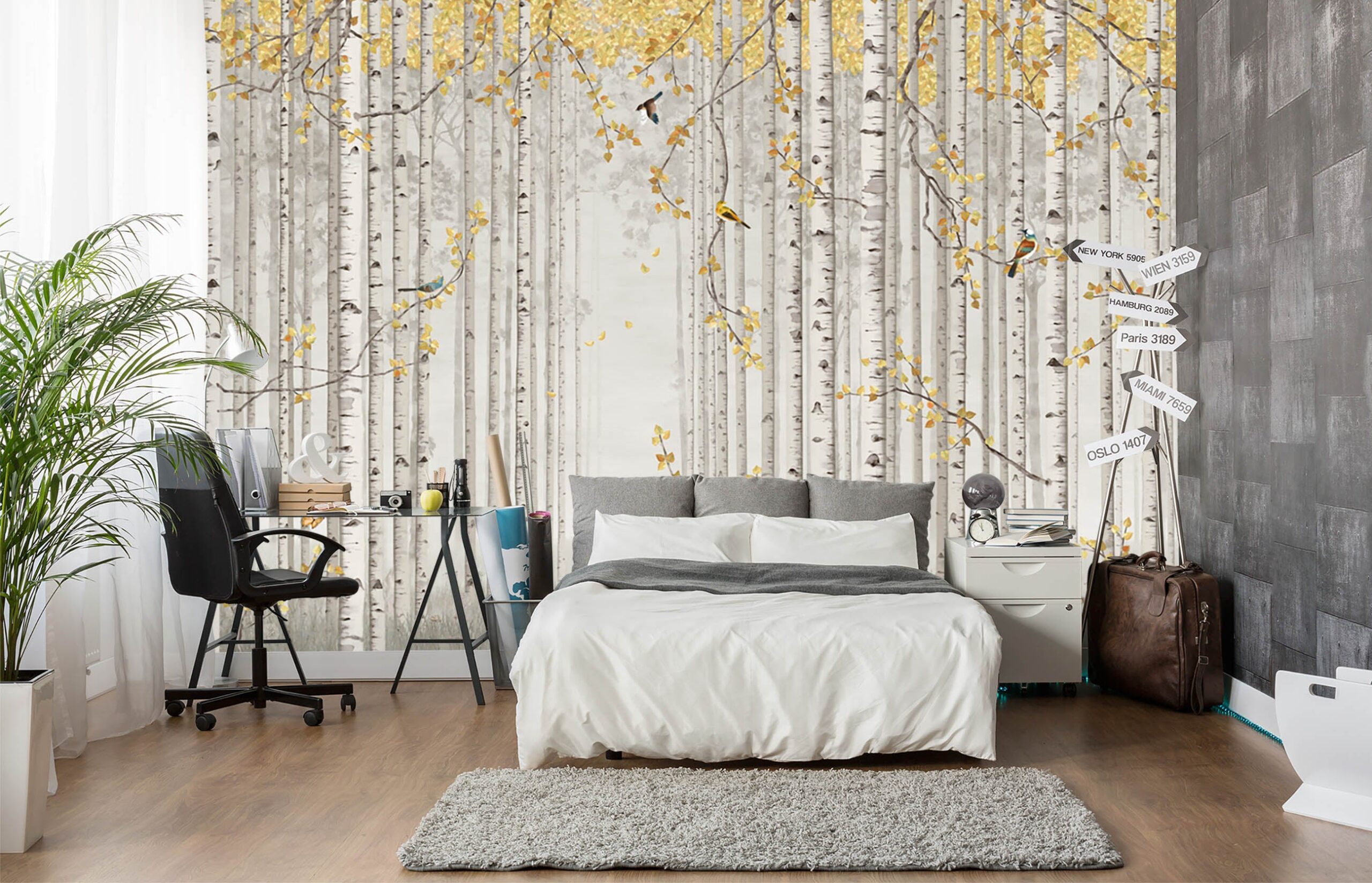 3D Forest Leaves 1545 Wall Murals