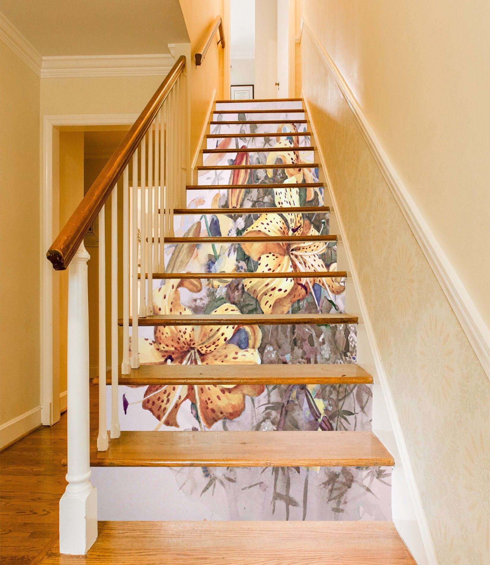 3D Flowers 253 Stair Risers