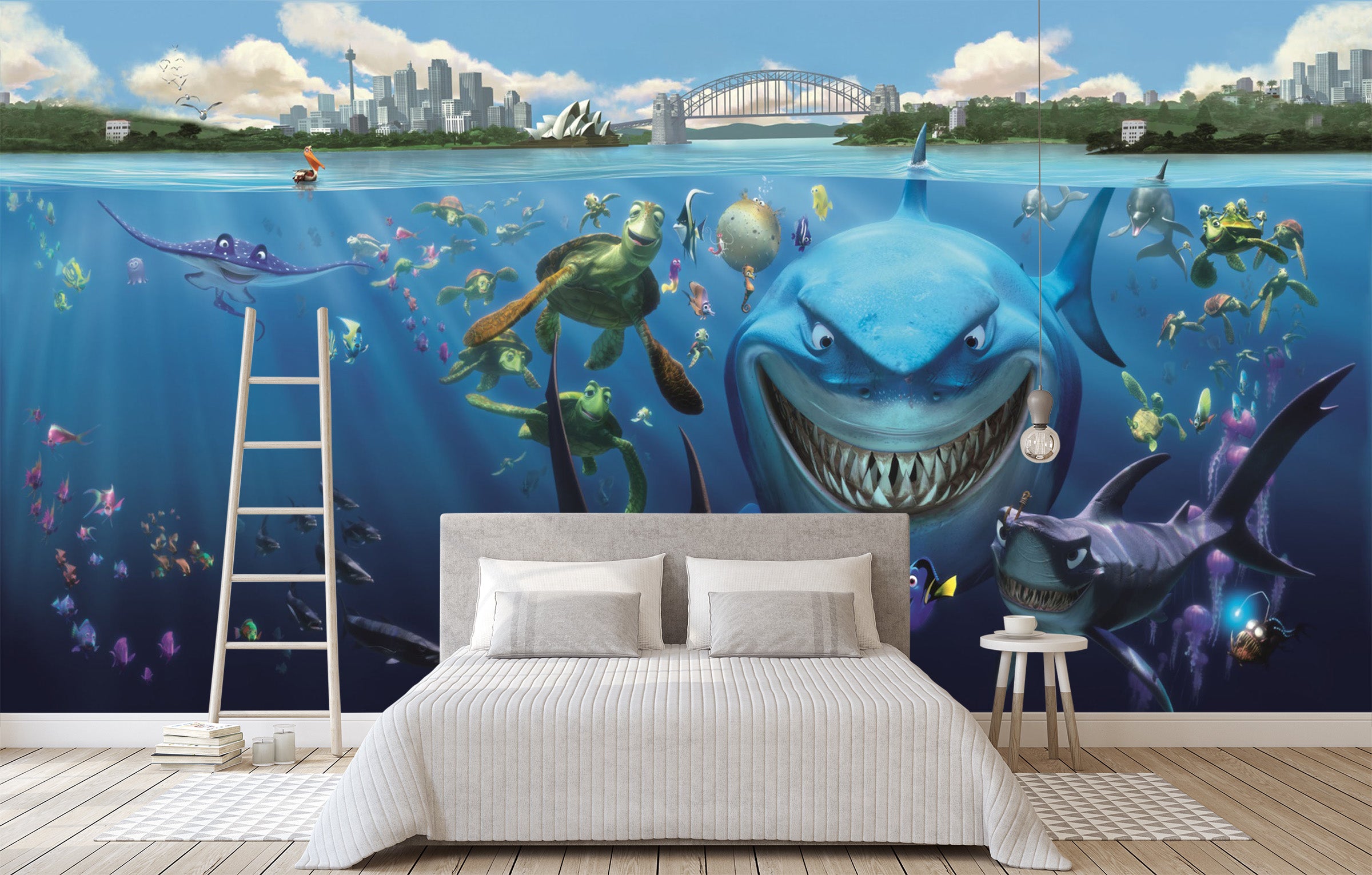 3D Fierce Shark 1619 Wall Murals